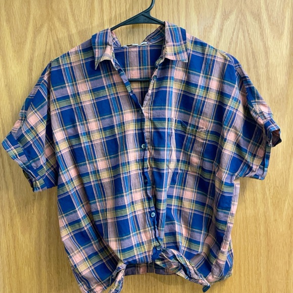 Madewell Tops - Madewell Plaid Blouse Baggy Fisherman-Core Small